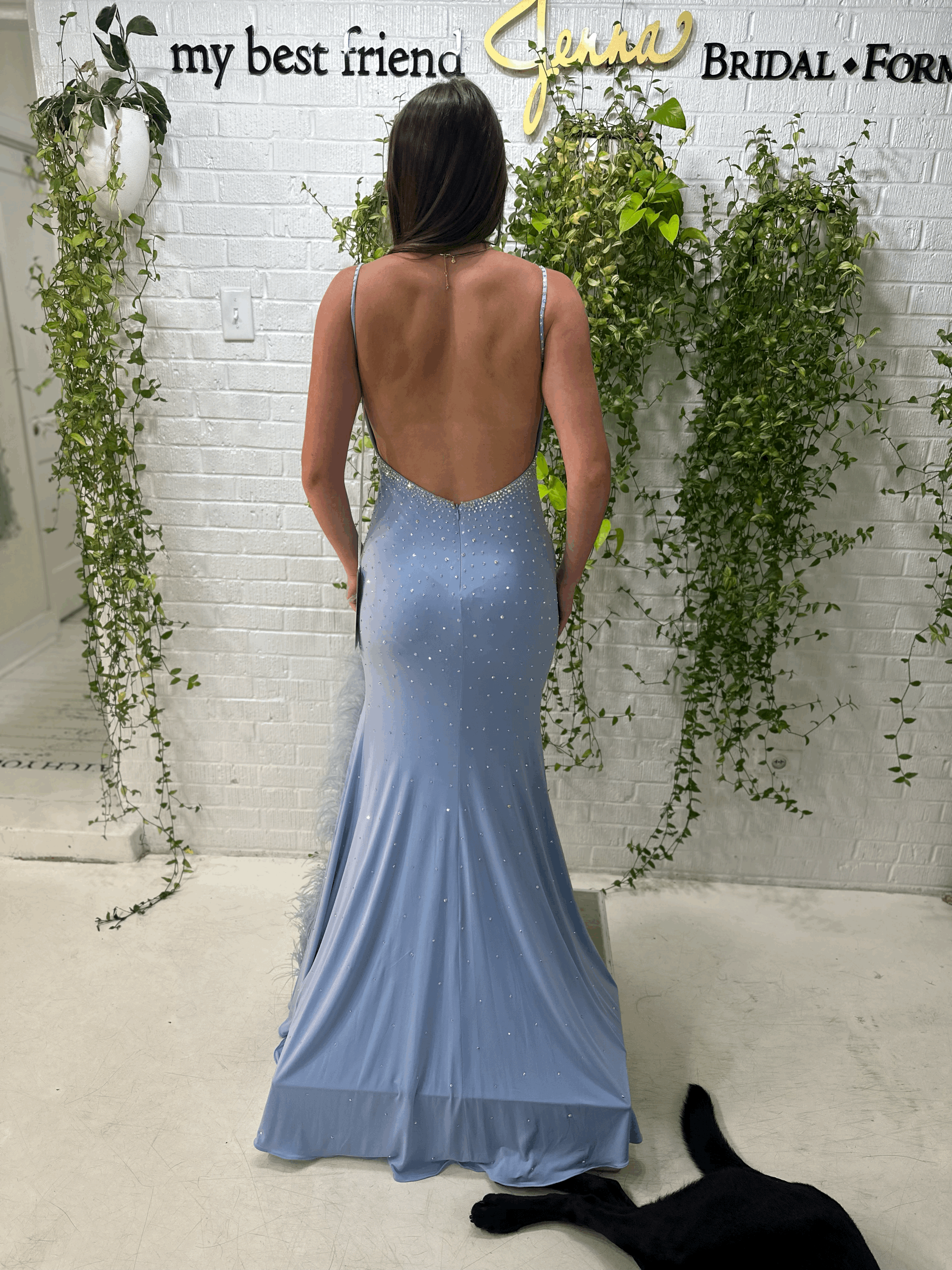 Jovani light blue dress available at My Best Friend Jenna in Jackson, TN