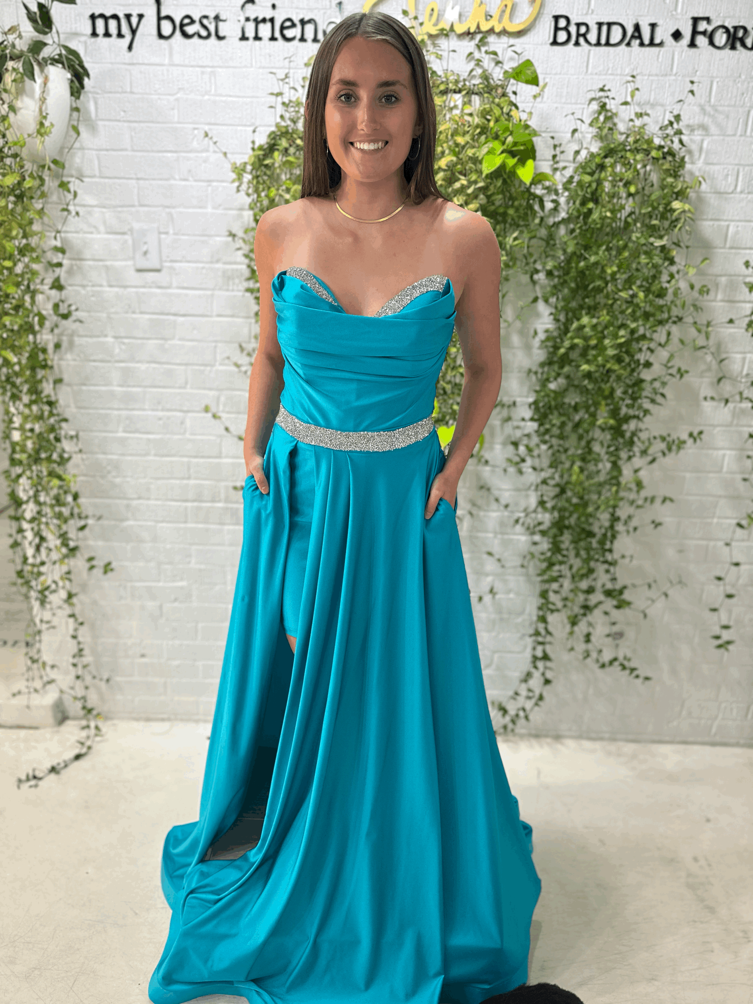 Seafoam High Low Dress