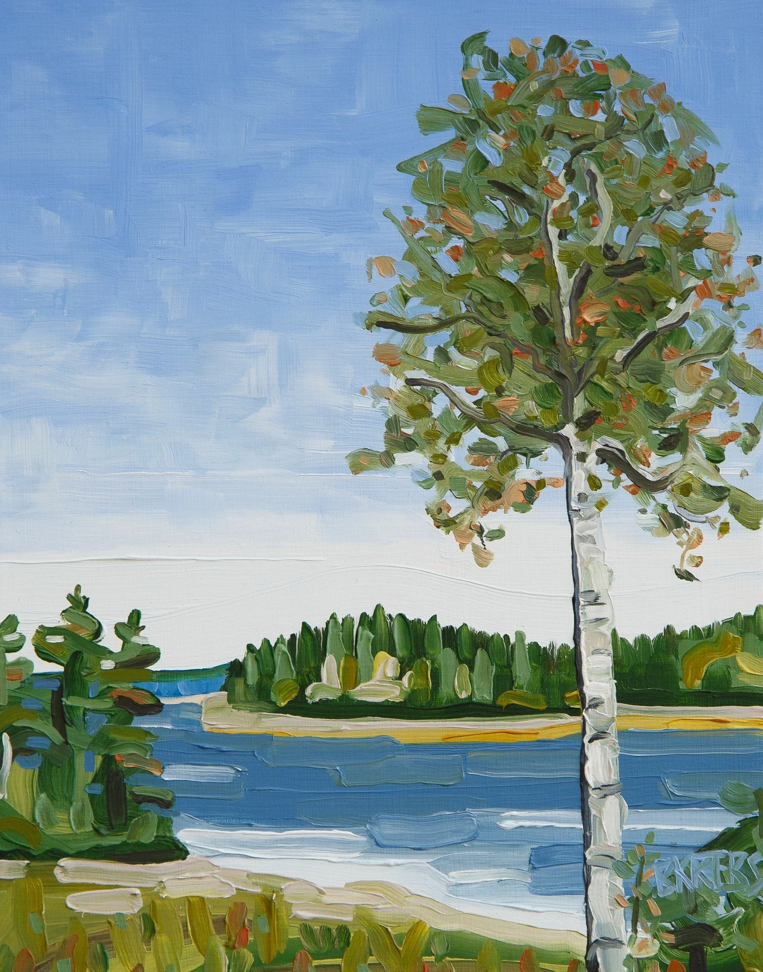 Seal Bay, Vinalhaven 9/29/25, 14”x11” oil on linen