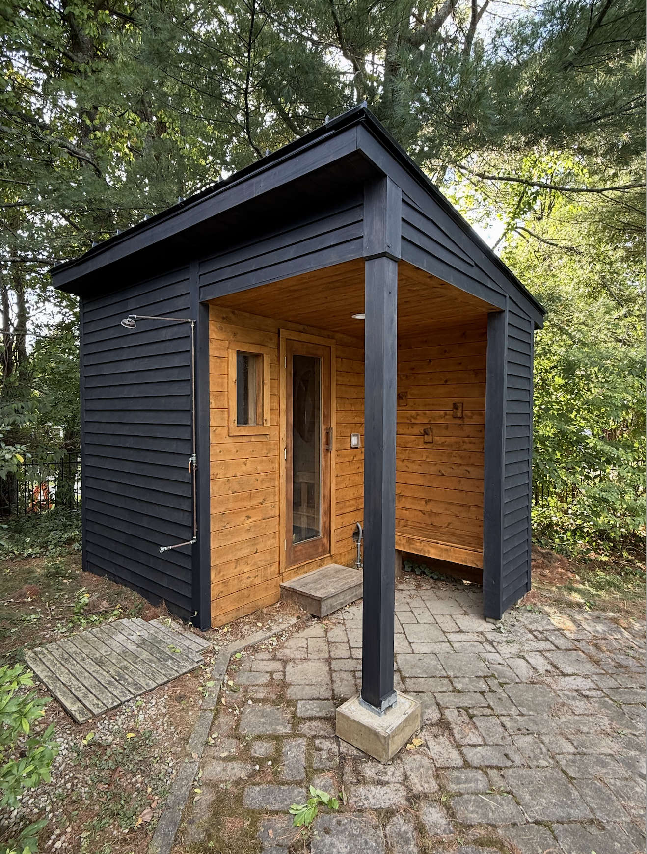 Rocky Coast Sauna - black outdoor custom sauna