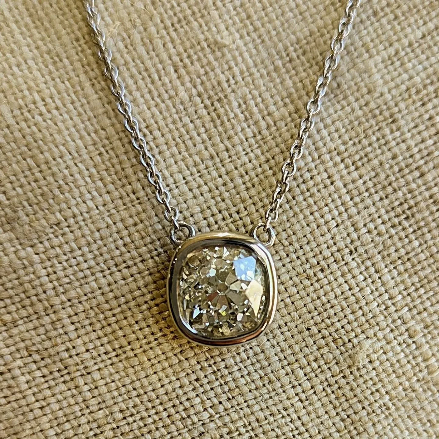 For the bride
A beautiful old mine cut diamond.