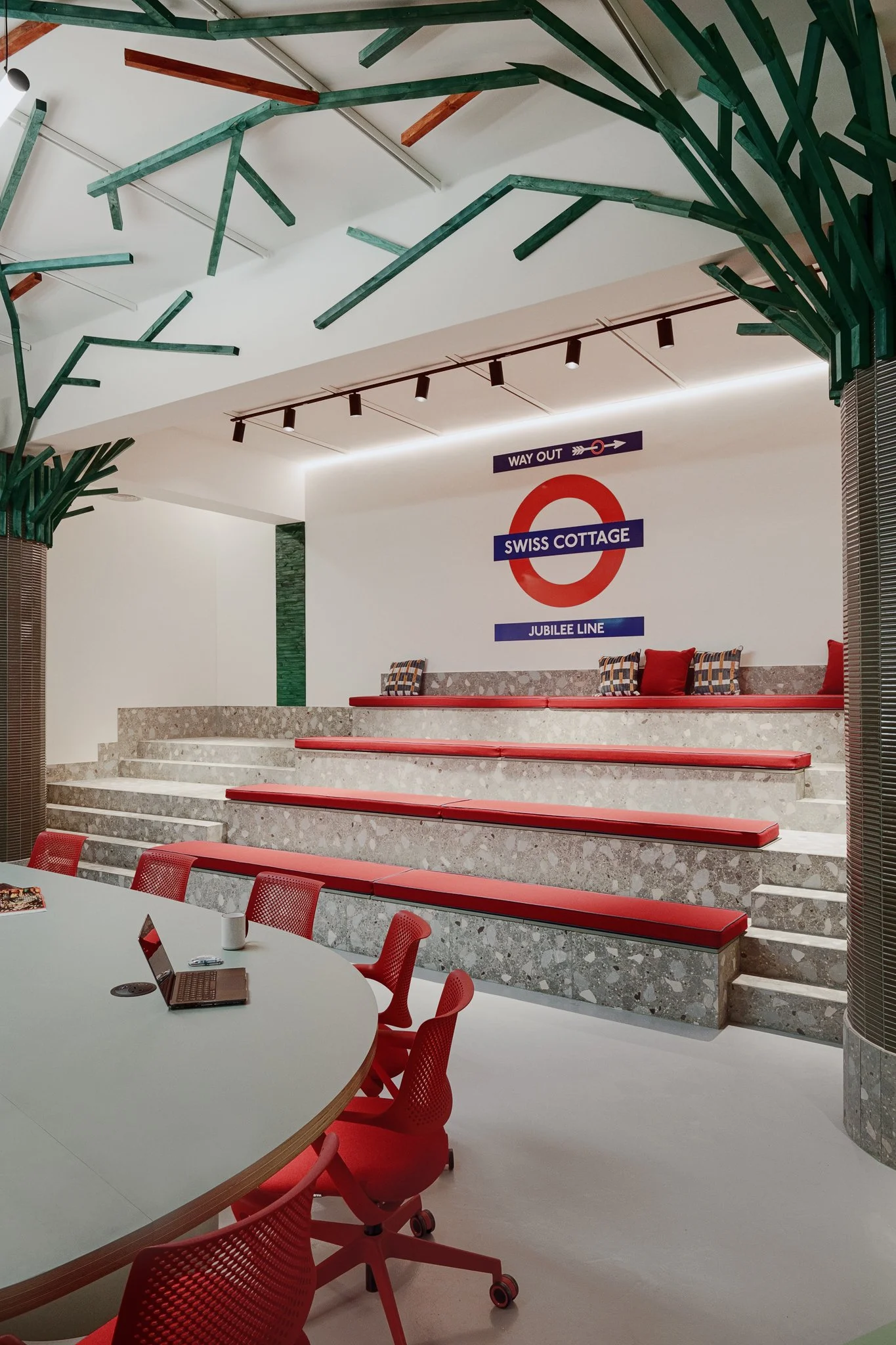 Office with Underground signage