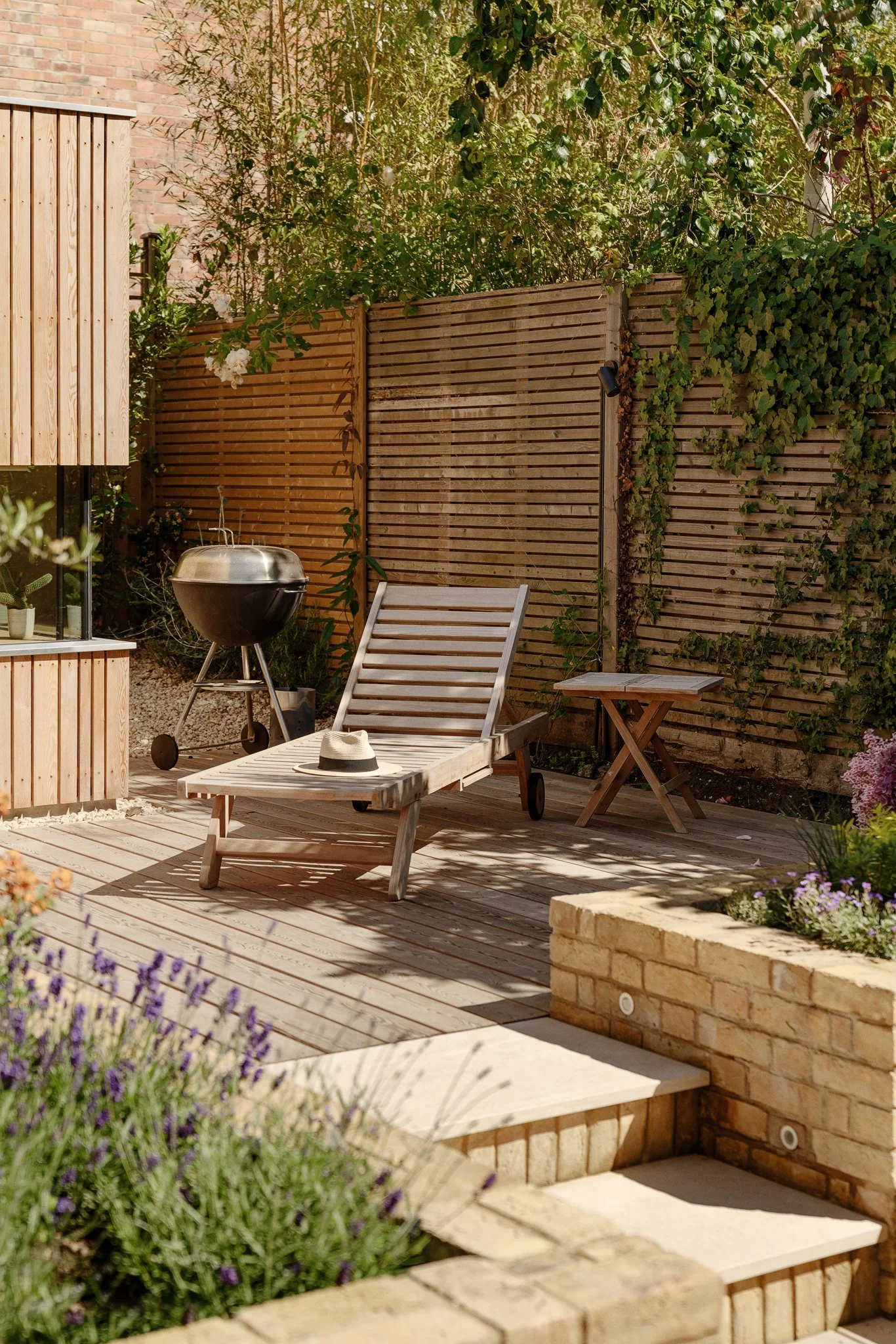 Lounger on decking