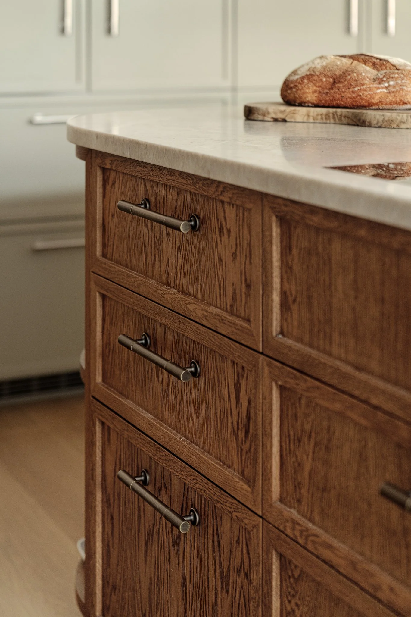 Oak drawer joinery detail