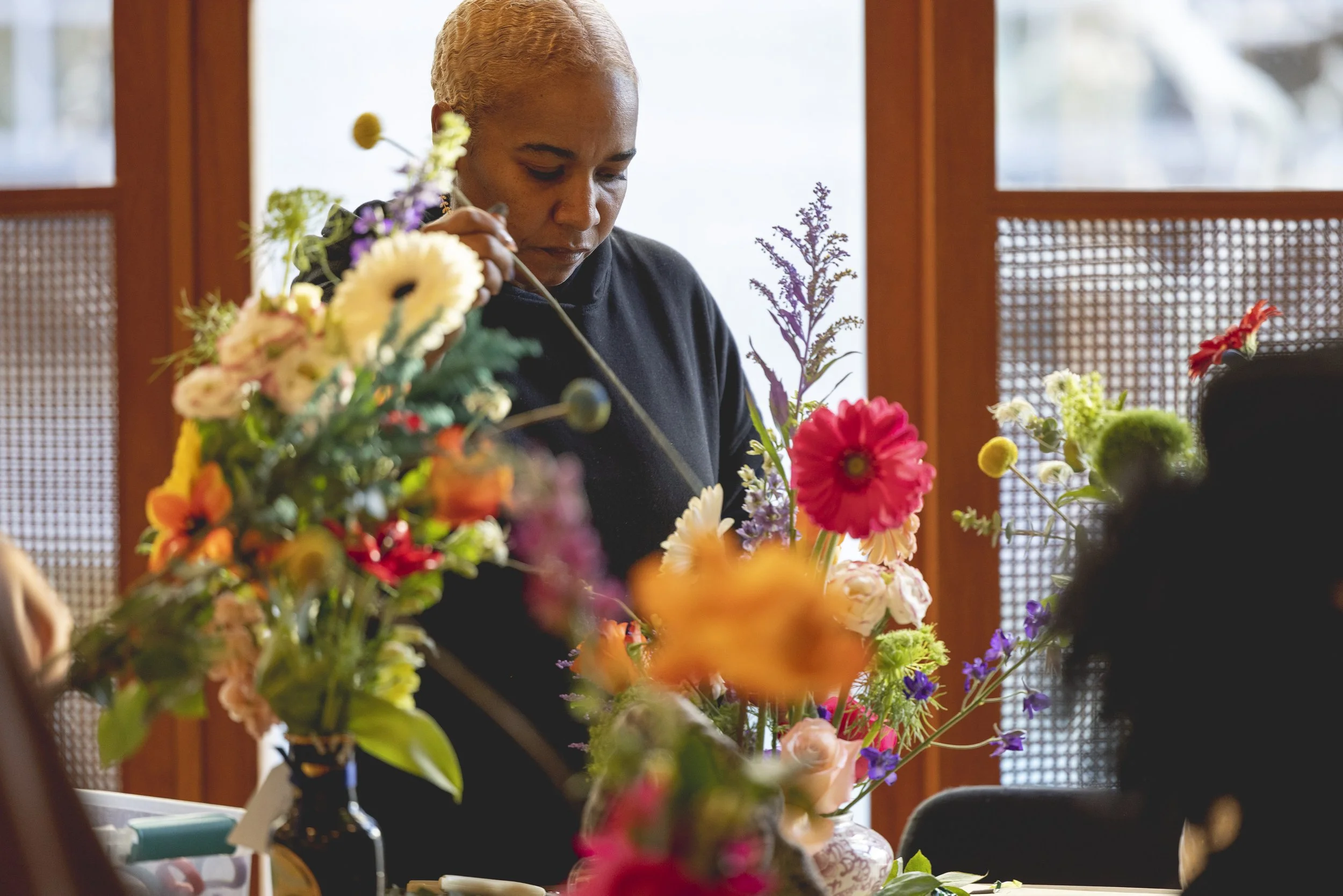 Flower design workshop hosted by BLK FLWR MRKT with the National African American Museum of History and Culture (NMAAHC) in Washington, DC