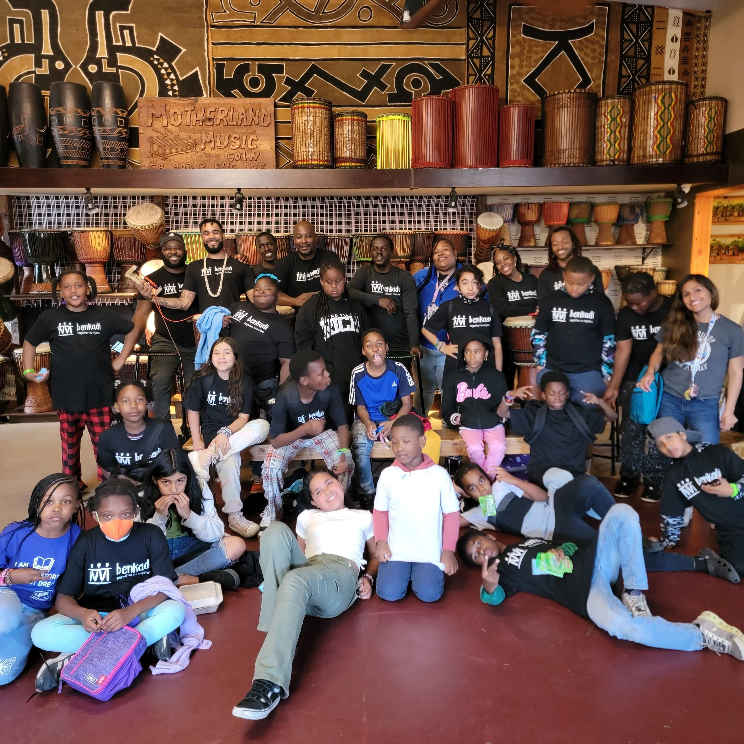 Group photo of students at Motherland