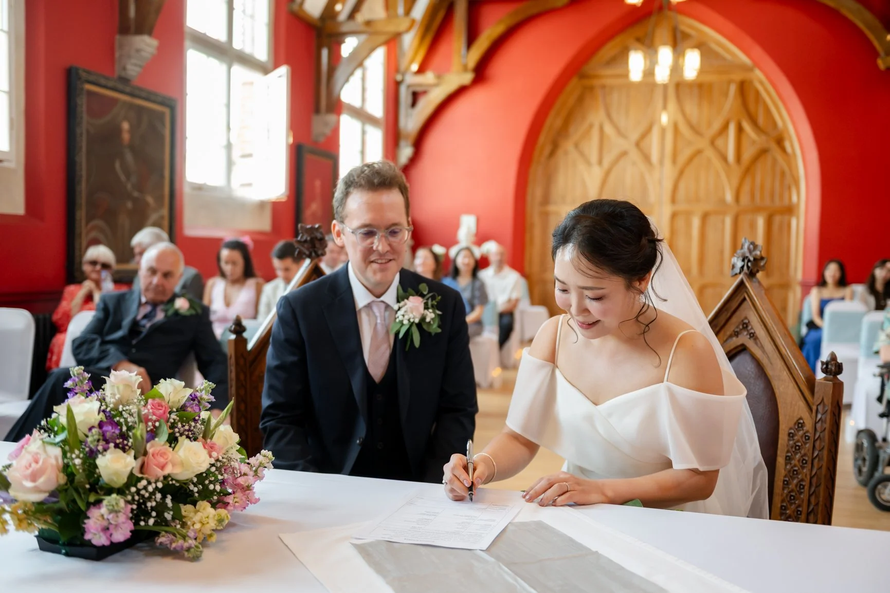 Wedding ceremony at Wokingham Town Hall Berkshire