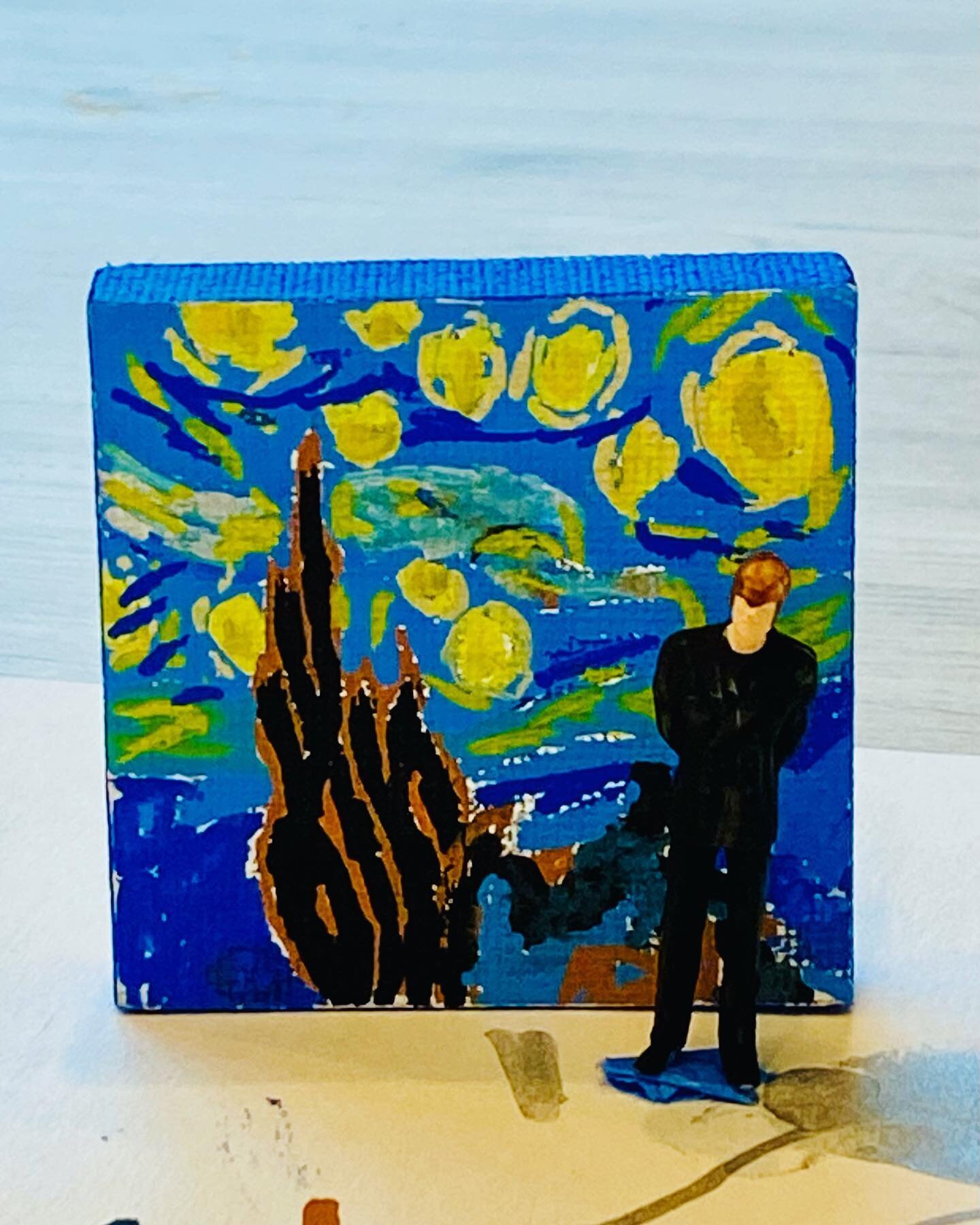 The 9/10 class started making tiny art tonight. The largest piece was a 2 inch square!
Each artist is responsible for the creative direction of their solo tiny art show and I love where they are headed!