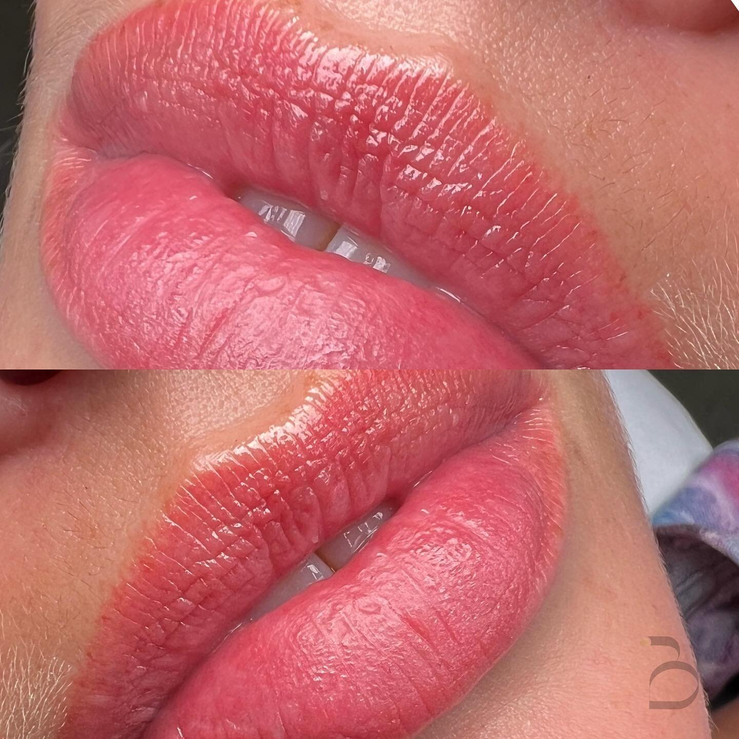 HEALED lips 👄 

Lip blush tattoo by Mandy