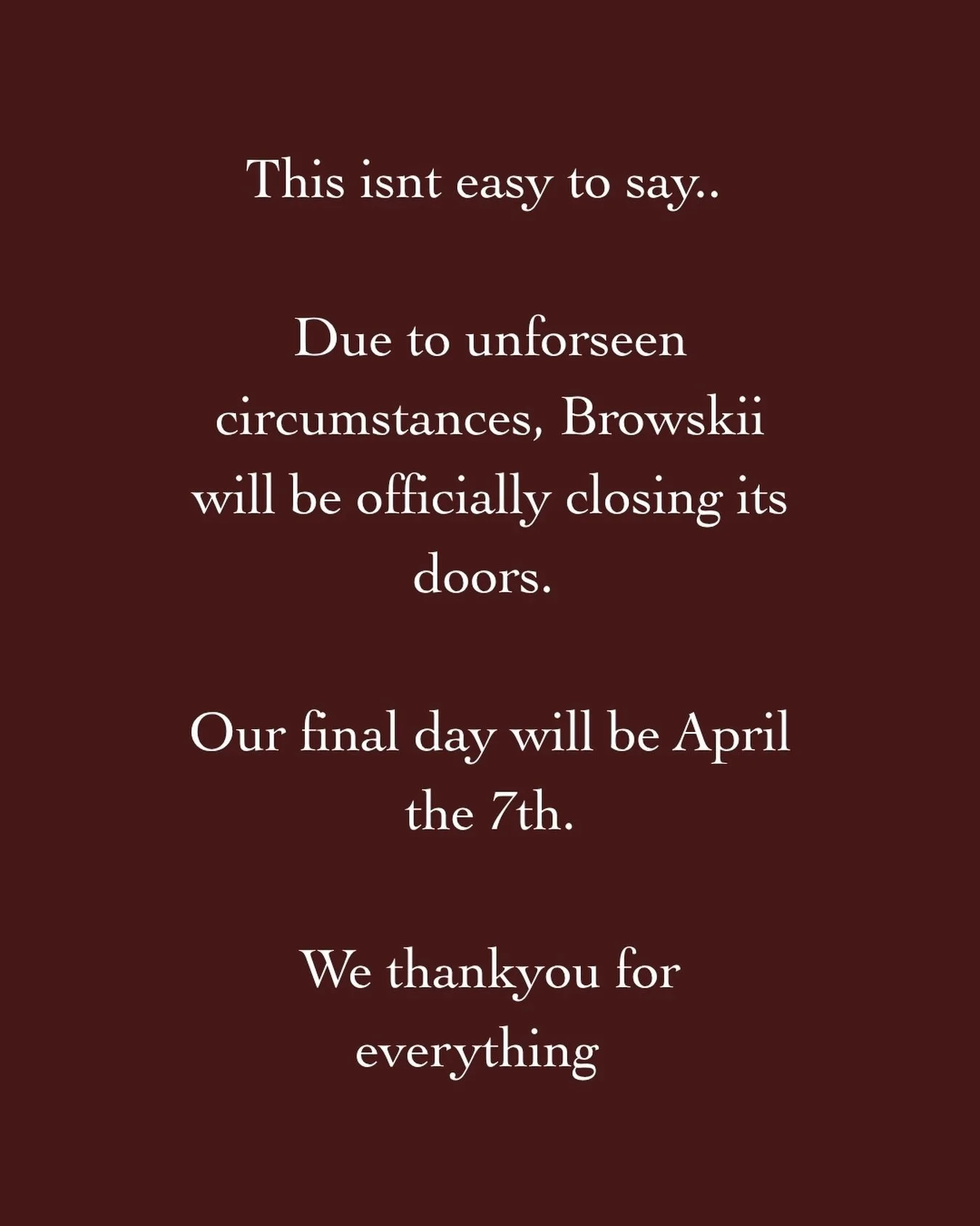 💔please reach out for any assistance with bookings/payments.