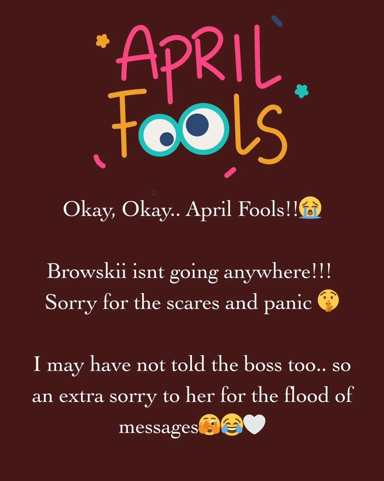 Pranked you all! - The Browskii Girls 🤭