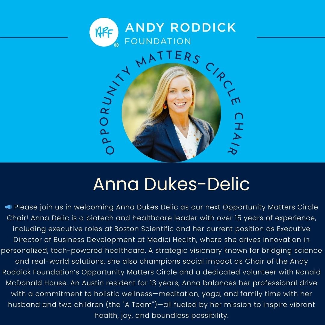 📣 Please join us in welcoming Anna Dukes Delic as our next Opportunity Matters Circle Chair! 

Anna Delic is a biotech and healthcare leader with over 15 years of experience, including executive roles at Boston Scientific and her current position as