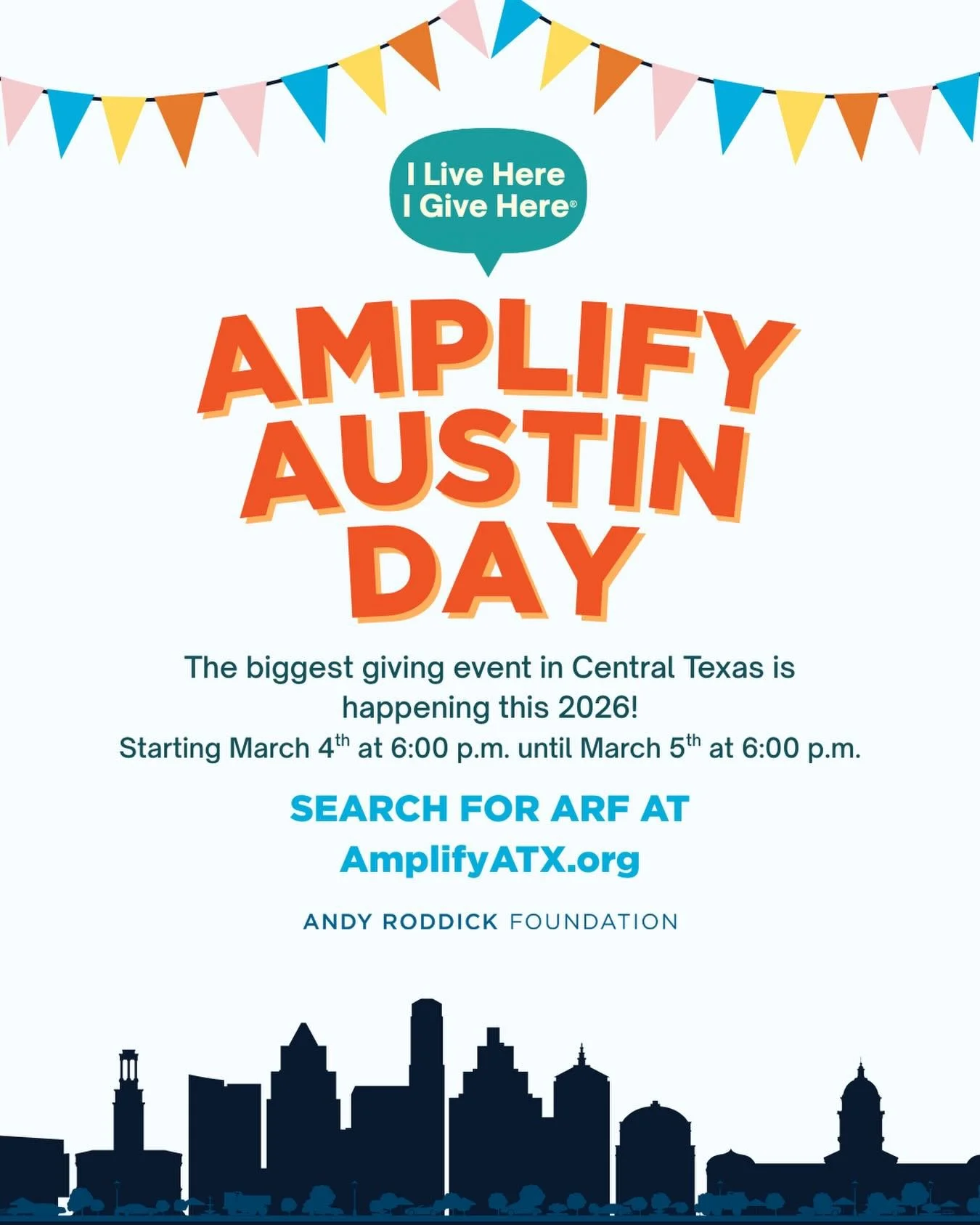 We live here. We give here.💙

Amplify Austin Day is your chance to help us continue Serving Opportunity across Central Texas. For 24 hours, our community comes together to invest in safe, enriching after-school programs that help students learn, gro