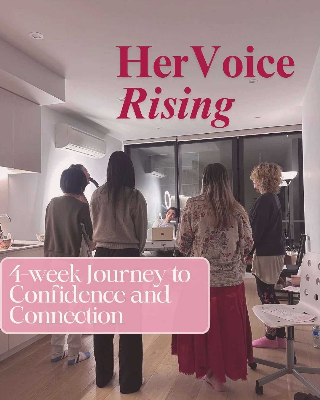 Her Voice Rising is back 💛🌿 Starting JUNE 16th 6:30pm, Mondays! 
 LOOKING FOR 5 women + female identifying voices ready to soften, expand &amp; reconnect with their voice.
Join a 4-week journey into vocal freedom &mdash; through group singing, soun