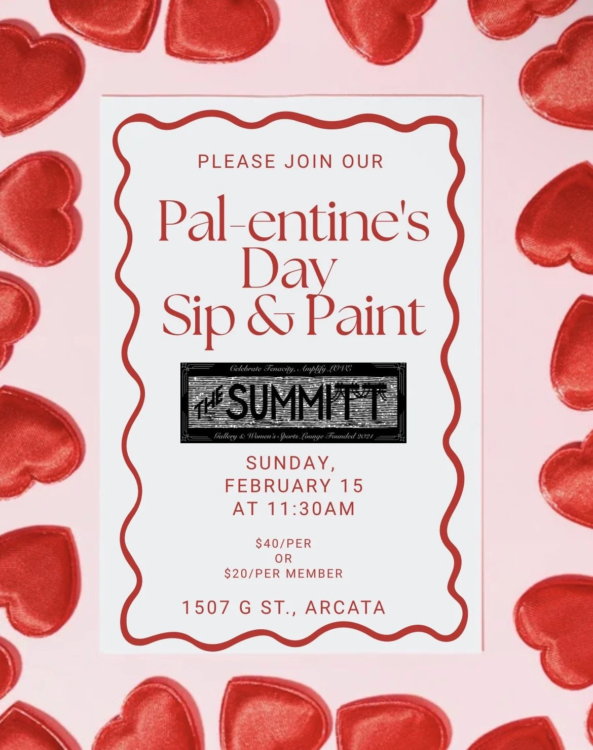 'Pal-entines' Sip &amp; Paint with Zoe Paige Art!