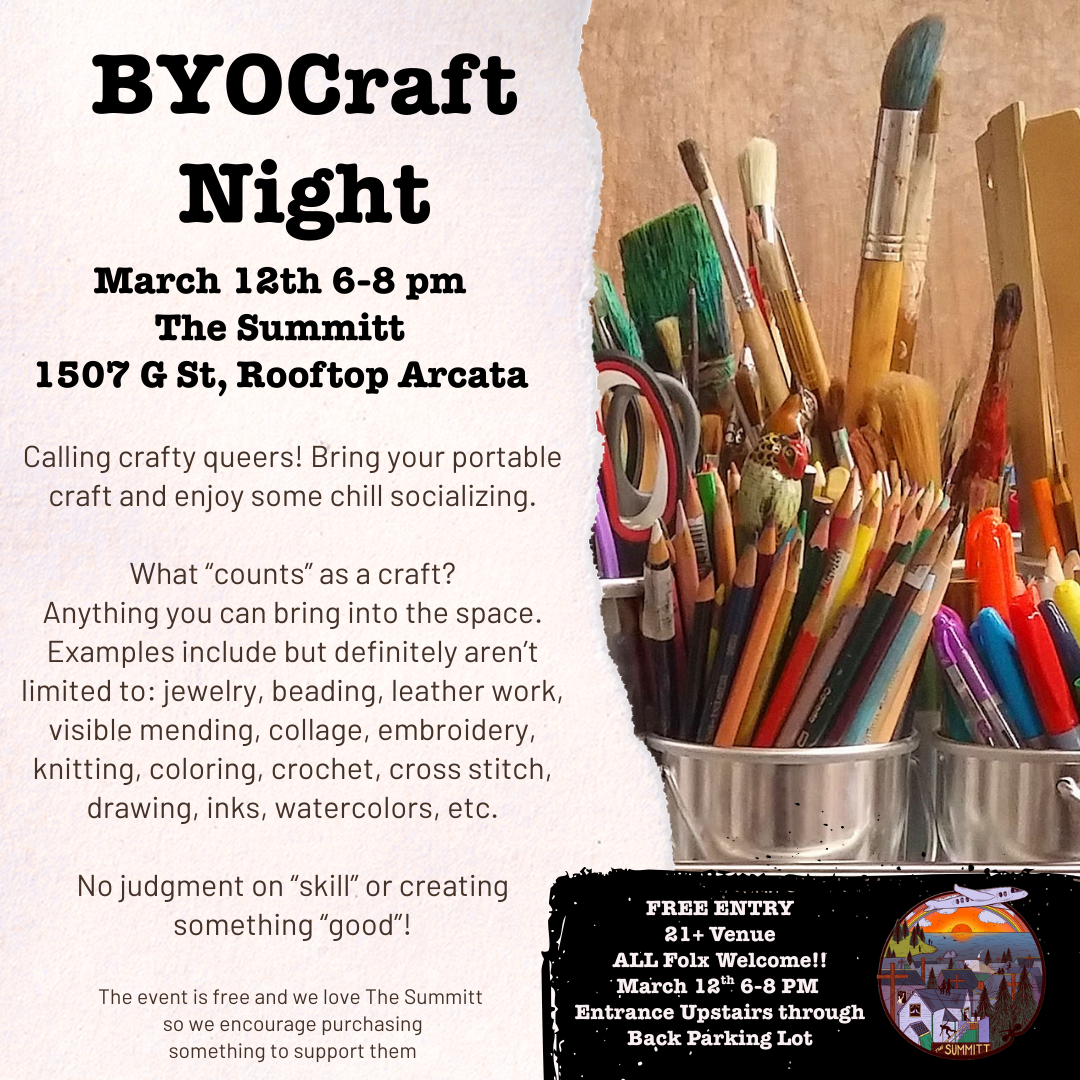 B.Y.O.C. (Bring Your Own Crafts) Night!!!