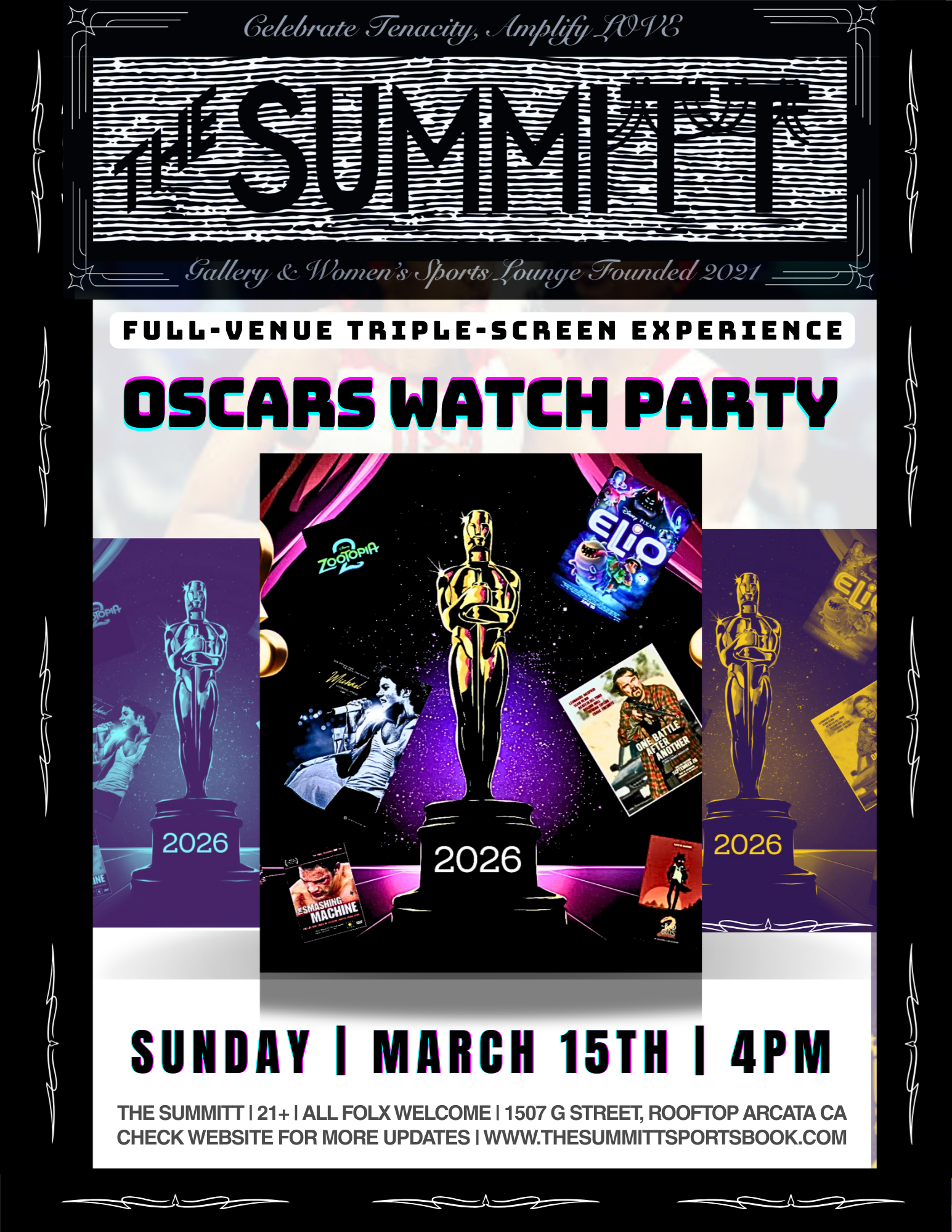 Oscars Watch Party at The Summitt!!