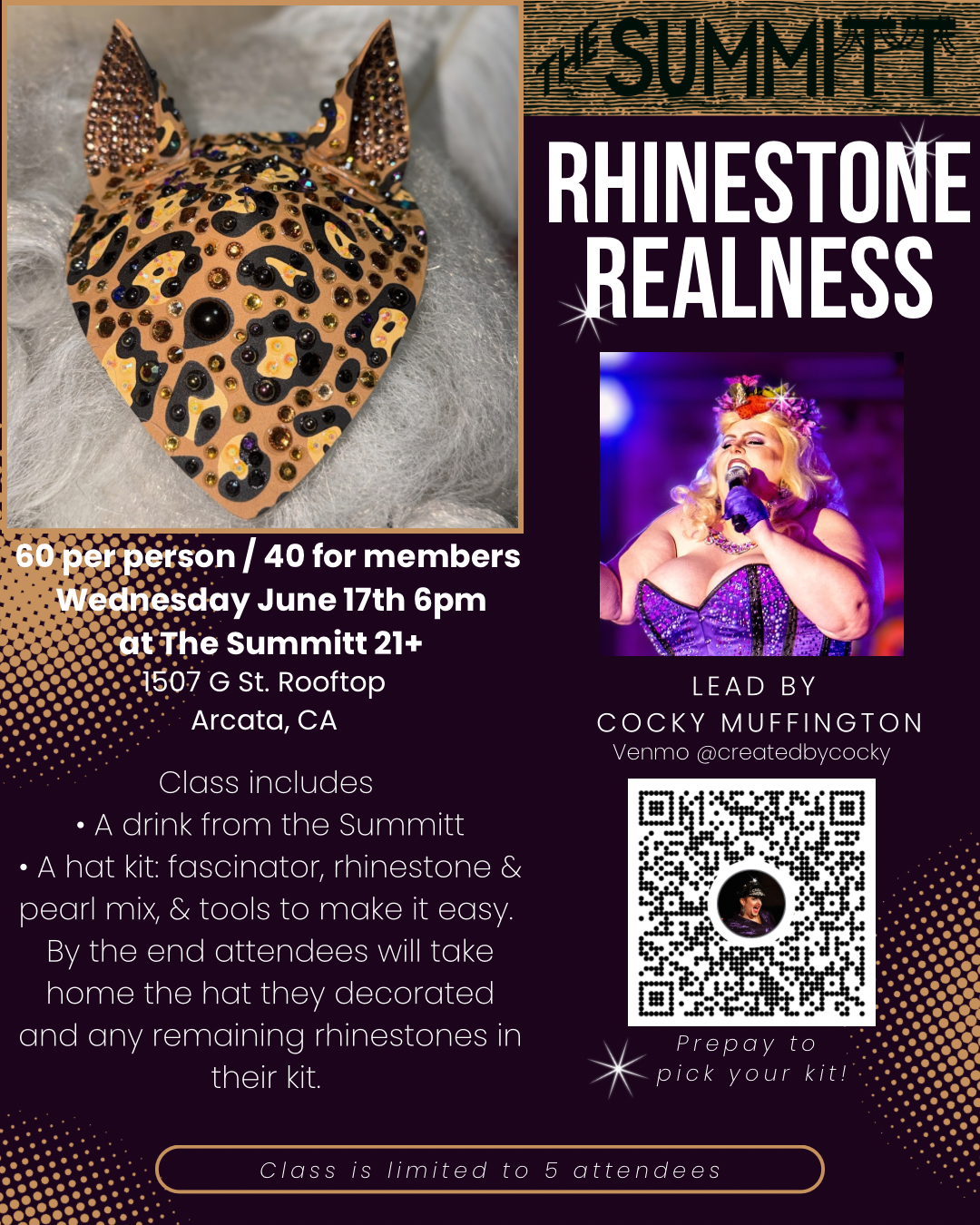 Rhinestone Realness Makers Workshop with Cocky Muffington!
