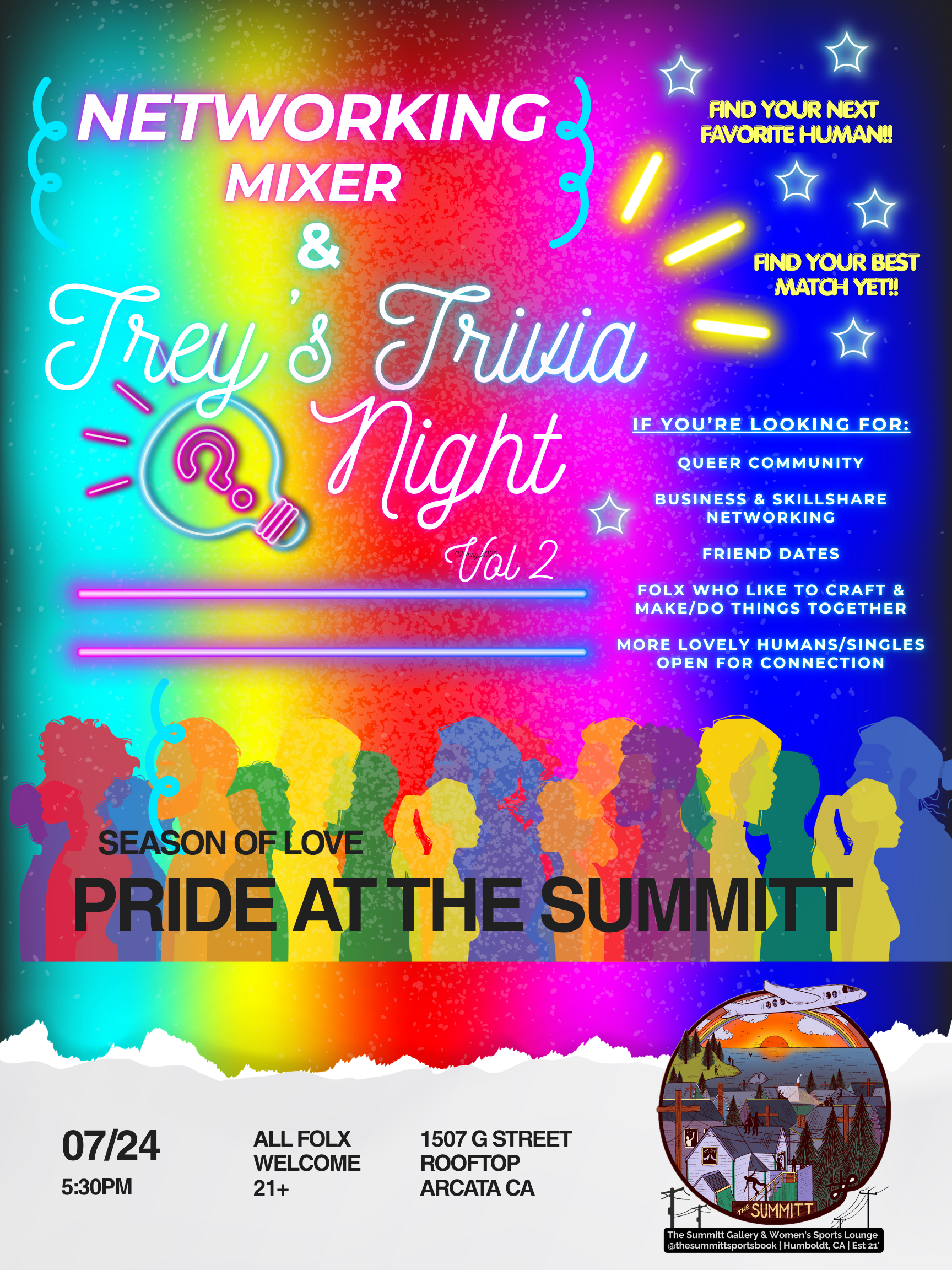 Queer Networking Mixer &amp; Trey’s Trivia Night Volume II