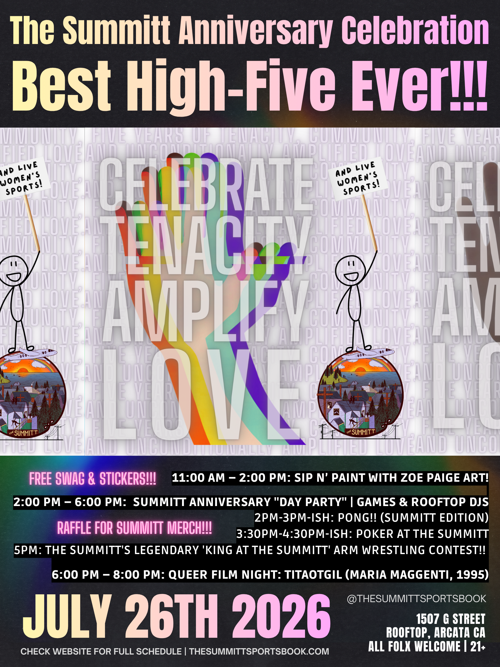 HIGH FIVE ANNIVERSARY CELEBRATION AT THE SUMMITT!!!