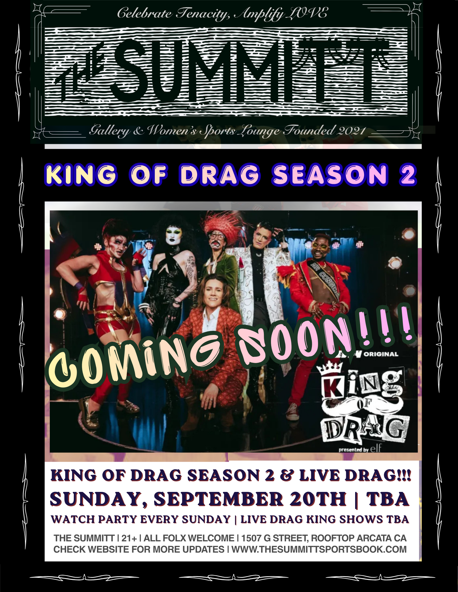 King of Drag Season 2 Watch Parties &amp; LIVE Drag King Shows at The Summitt