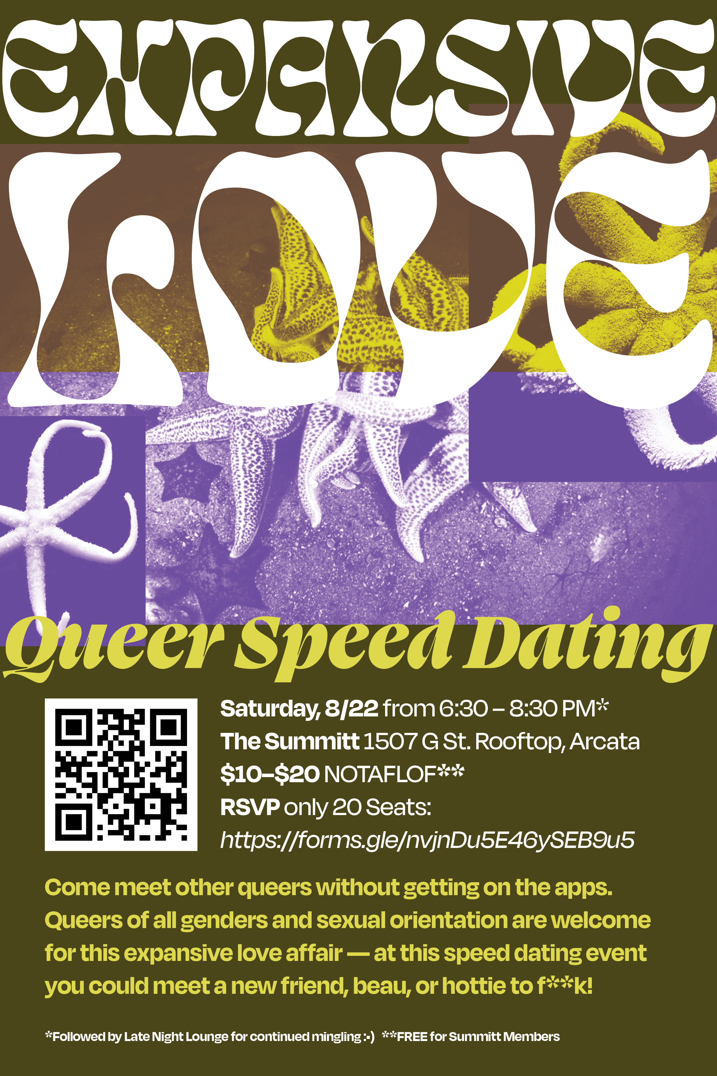 Expansive Love Queer Speed Dating and Late Night Lounge at The Summitt
