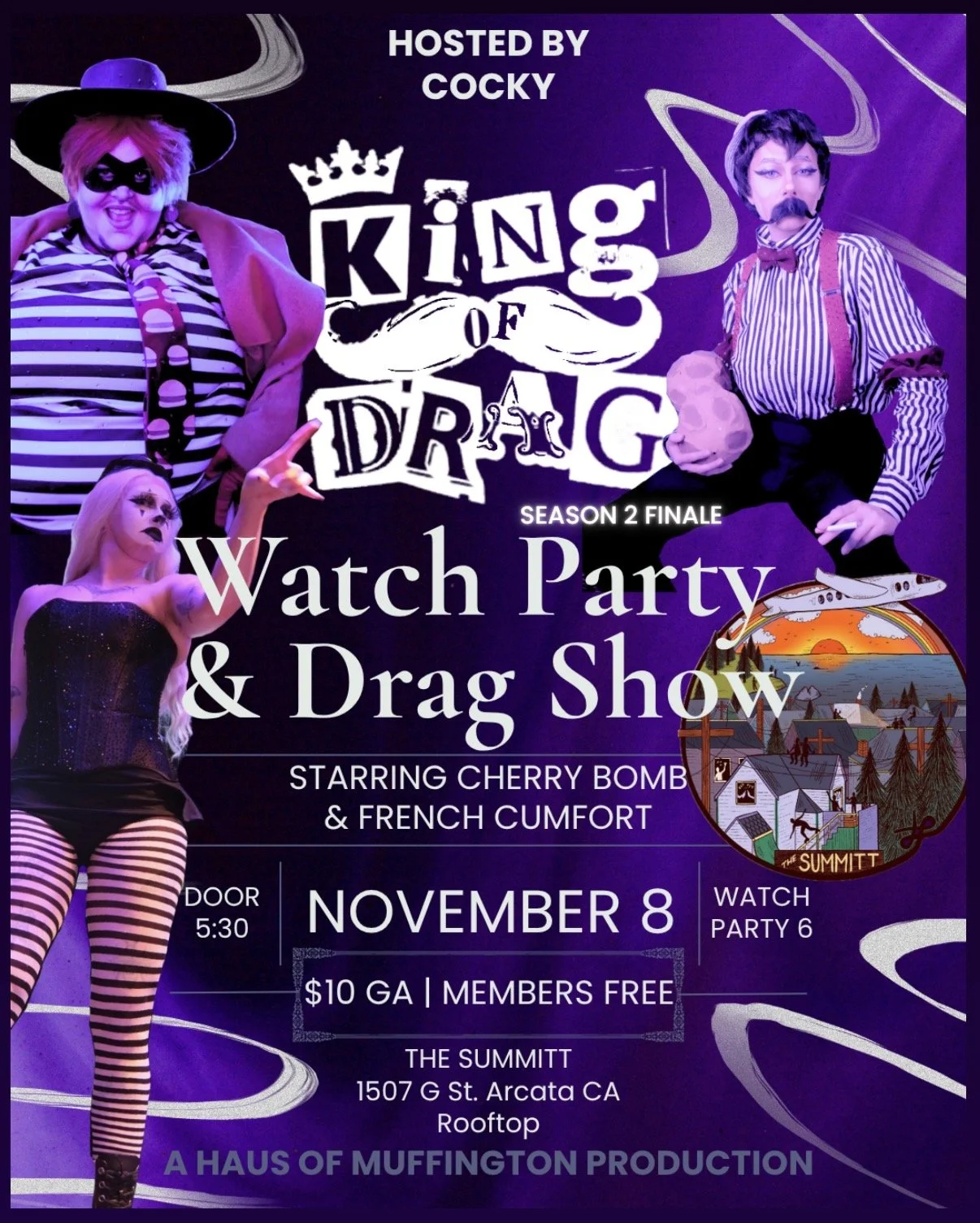 King of Drag Season 2 FINALE Watch Party &amp; LIVE Drag King Shows at The Summitt