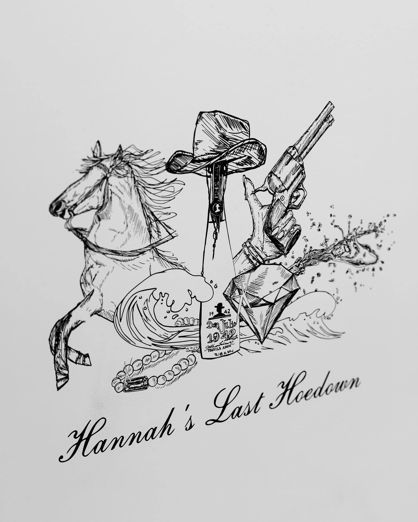 Hannah&rsquo;s Last Hoedown 🐎 🍾❤️&zwj;🔥 had an absolute ball collaborating with Hannah&rsquo;s divine and delightful bridal party on the doodles to celebrate the last hurrah before her upcoming nuptials. The celebration took place over two wild da