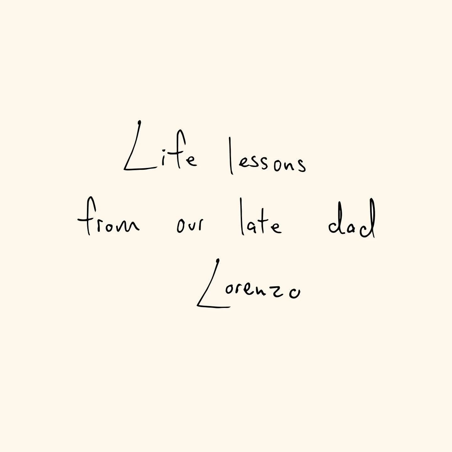 A post to honour the 3rd anniversary of our dad&rsquo;s passing. I was reading about rituals to lean into the energy of the day and there was a prompt to journal about your loved one and what they have taught you in order order to honour and elevate 