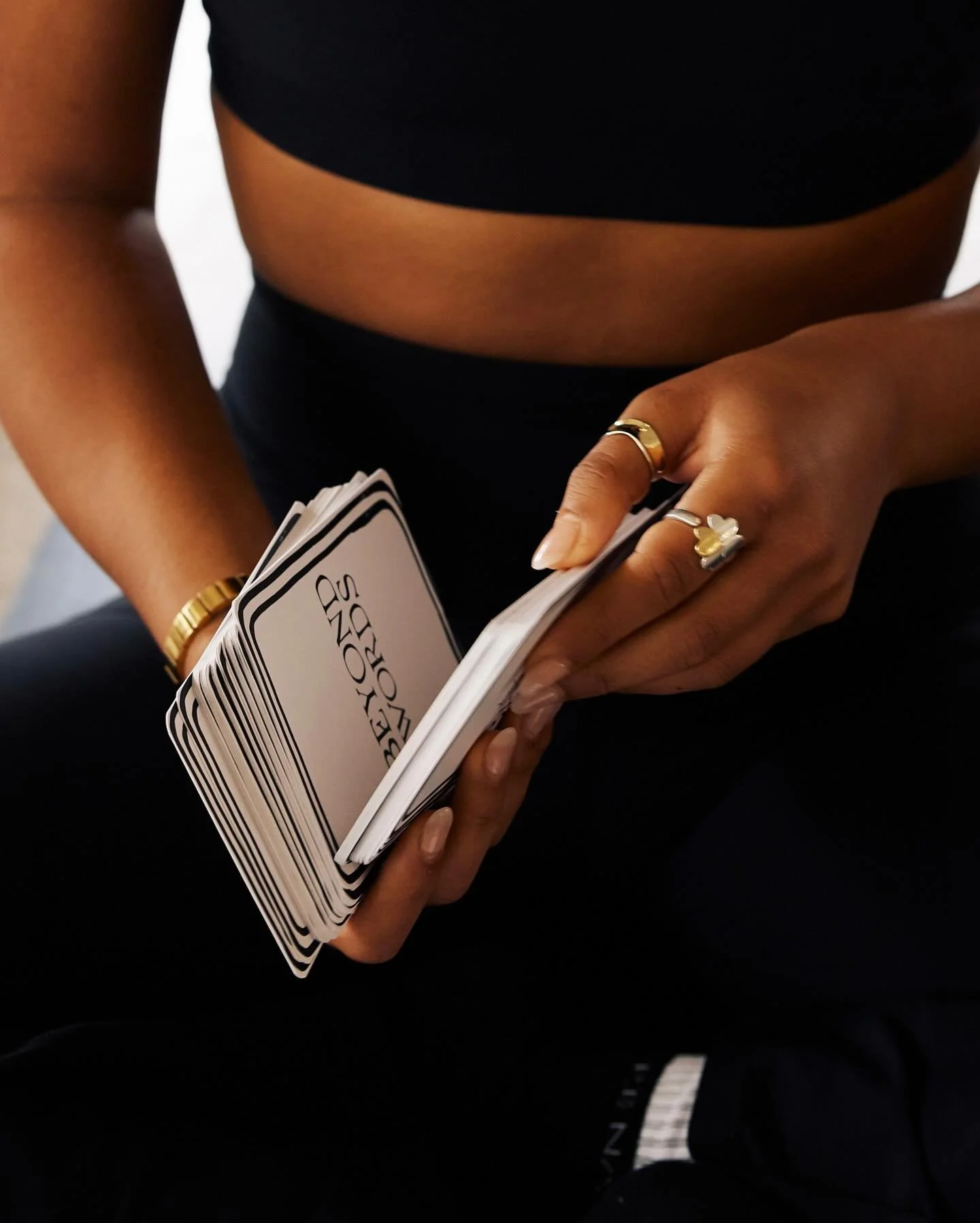 A project of meaning and purpose, our Beyond Words Wisdom decks were created to remind you that the power to create a life beyond words is always in your grasp. A curation of 52 pieces of beautiful wisdom with original illustrations by @see.aiche, ou