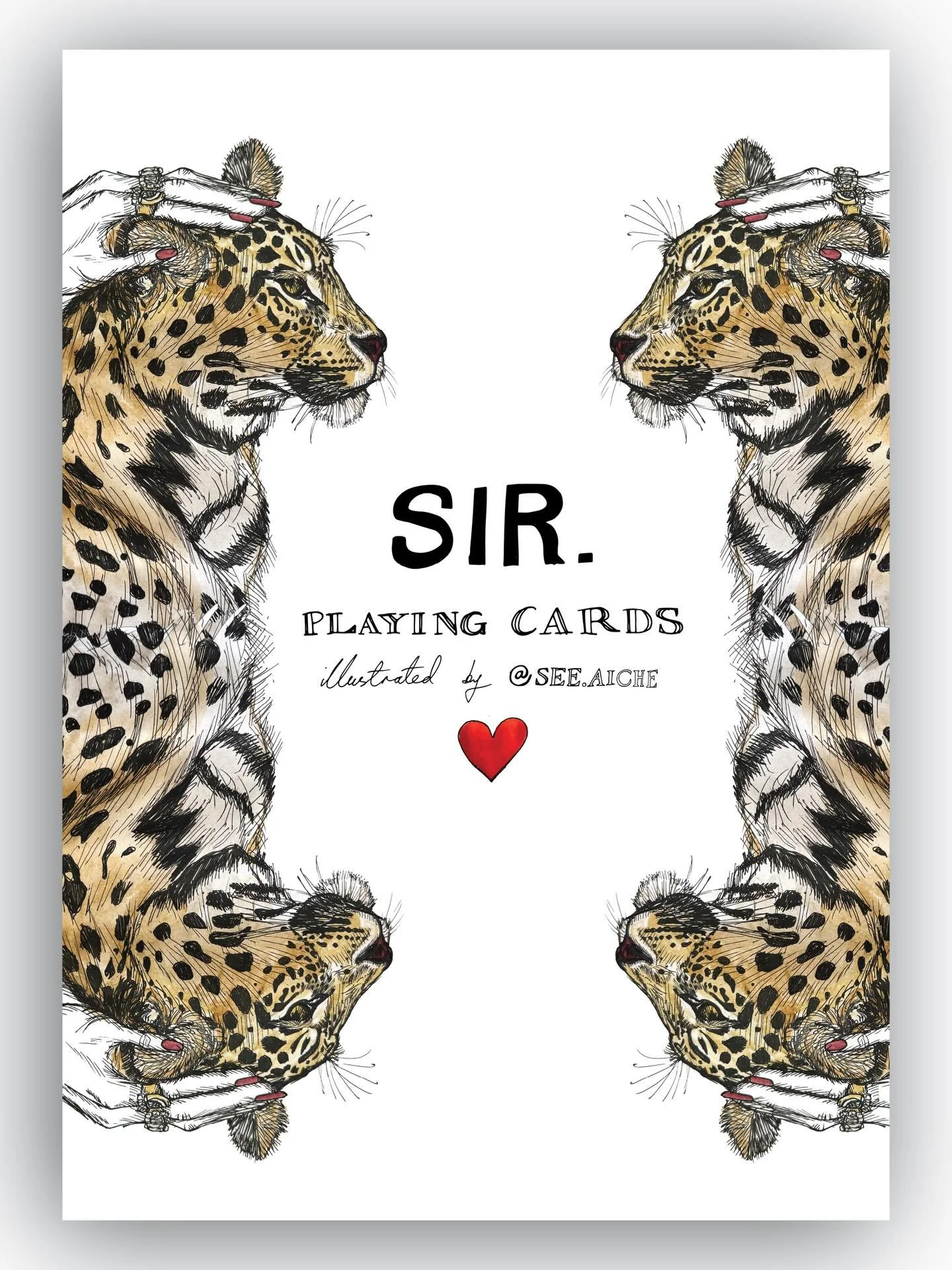 @see.aiche X @sir__ &bull; adored designing a deck of limited edition playing cards with Sir The Label for Valentines Day. Head into any Sir store and receive a complimentary deck with original illustrations by See Aiche along with every purchase thi