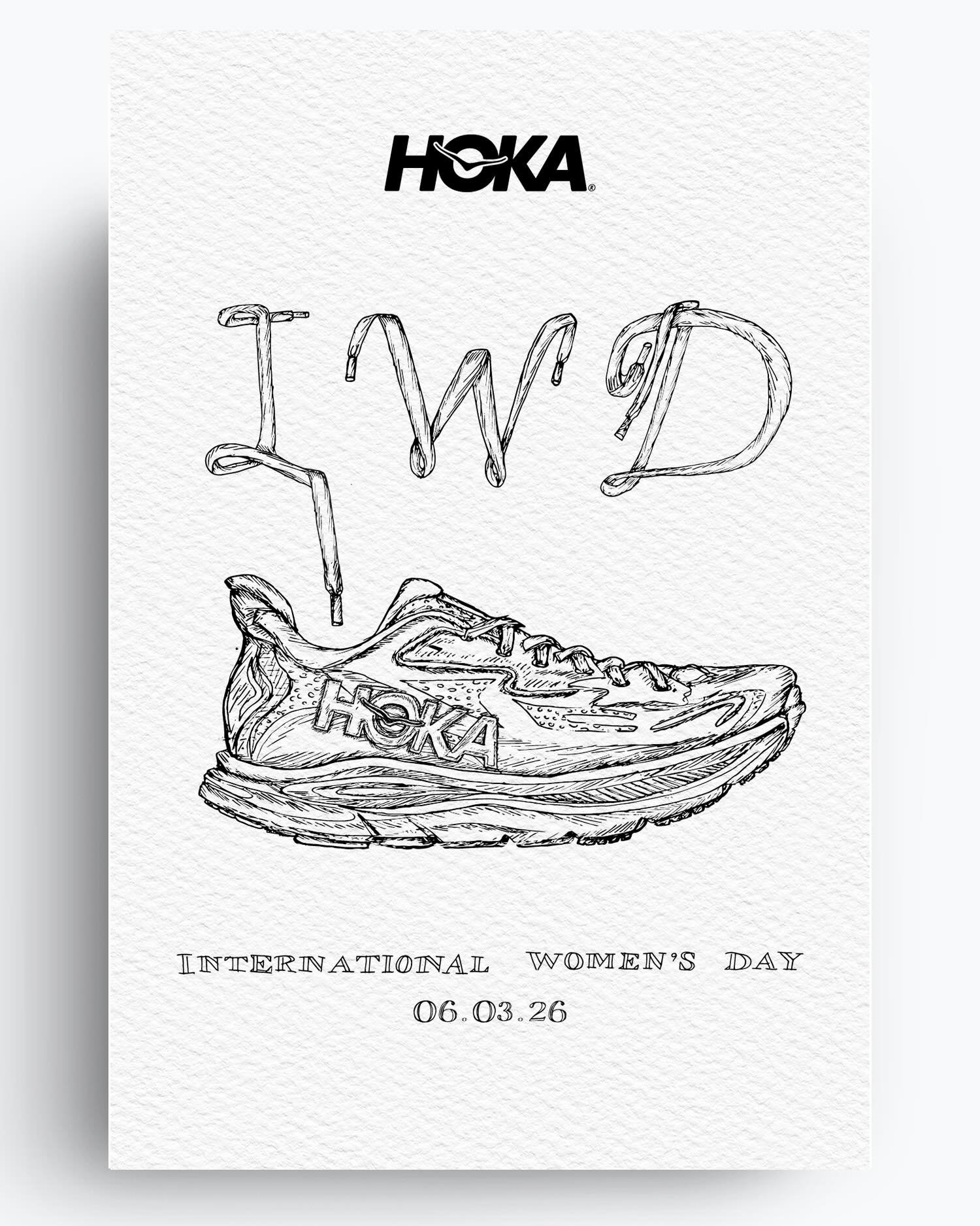 I have so many incredible clients and projects that I never get round to posting so here&rsquo;s a little doodle for @hoka Australia last March for an activation celebrating International
Women&rsquo;s Day 🤍💫 The cards hero&rsquo;d their
sneaker, t