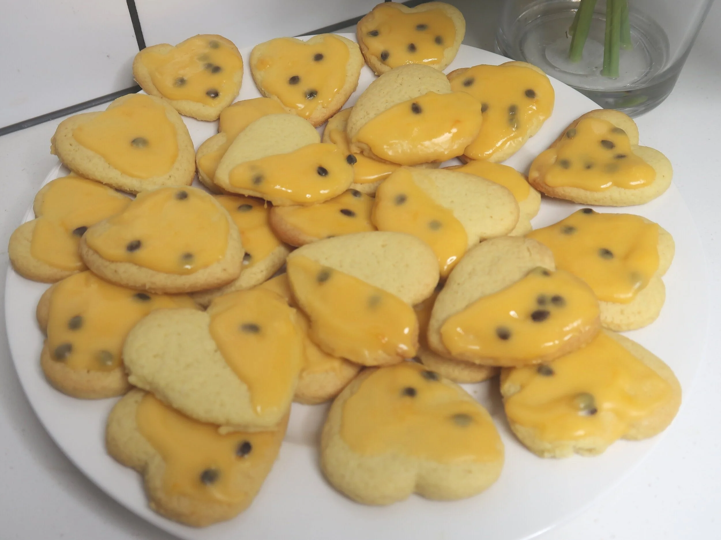 Butter Biscuits with Passionfruit Icing