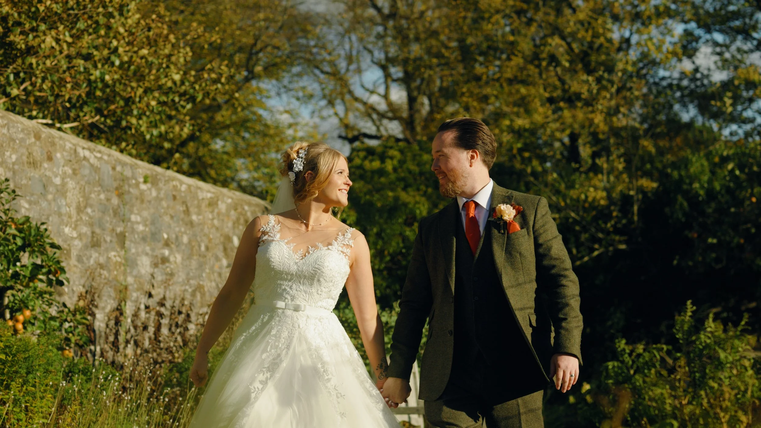A+C: Autumnal Peak District wedding film at Eyam Hall