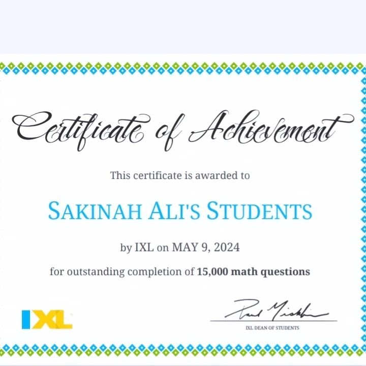 Way to go 5th grade!! IXL has been an excellent tool! Keep using it over the summer!🥰🥰