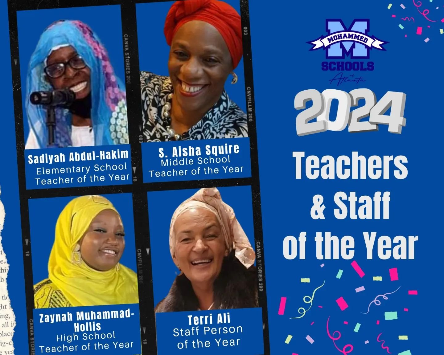 With great honor, we applaud our Teachers of the Year and Staff Person of the Year. You set a high bar of excellence  love of students, and consistency.  Thank you.