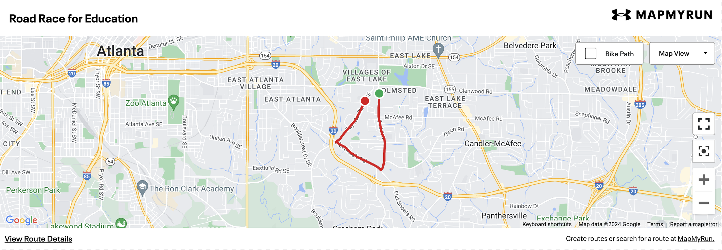 MapMyRun Map