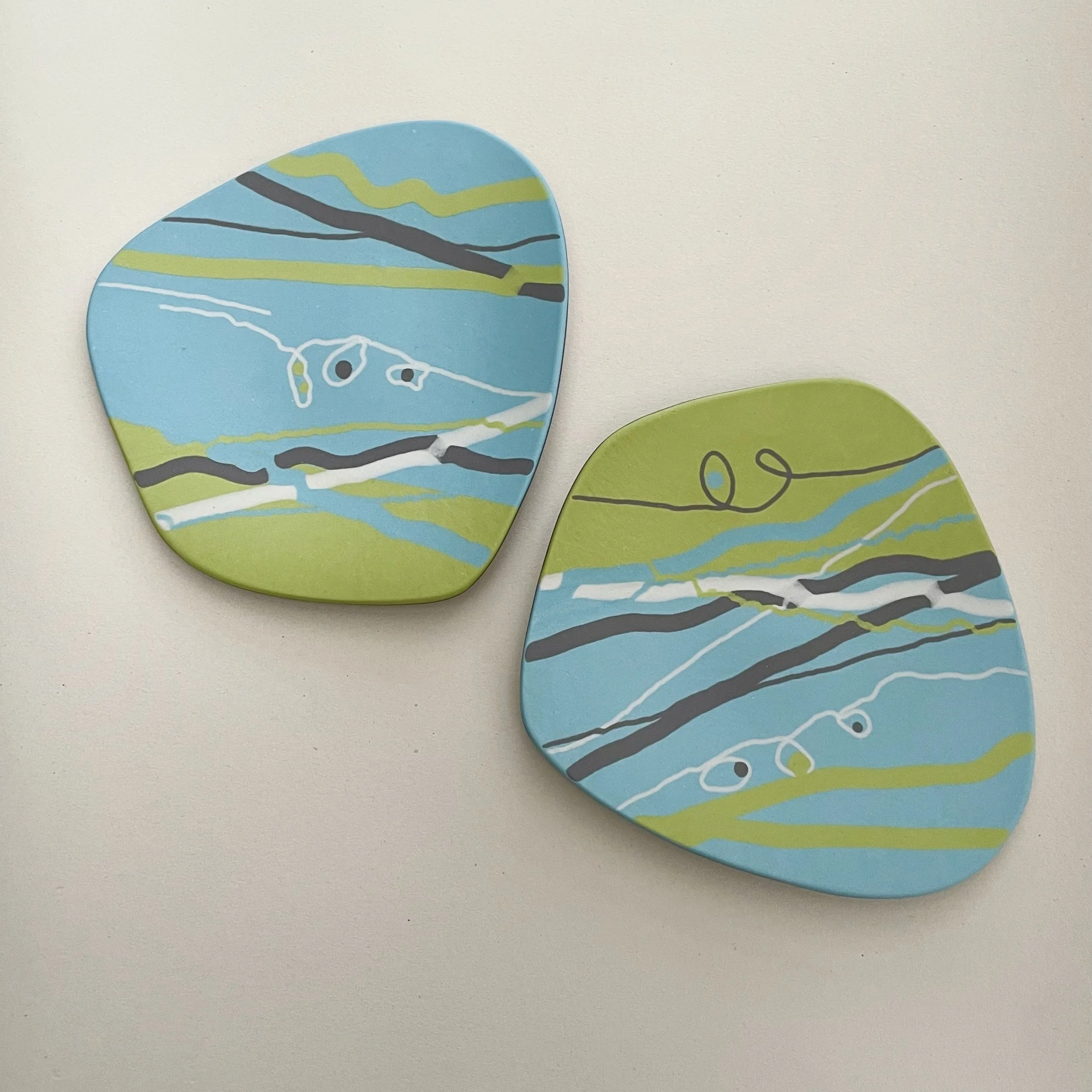 Carol Sinclair - Pair Solar Punk Plates.jpeg