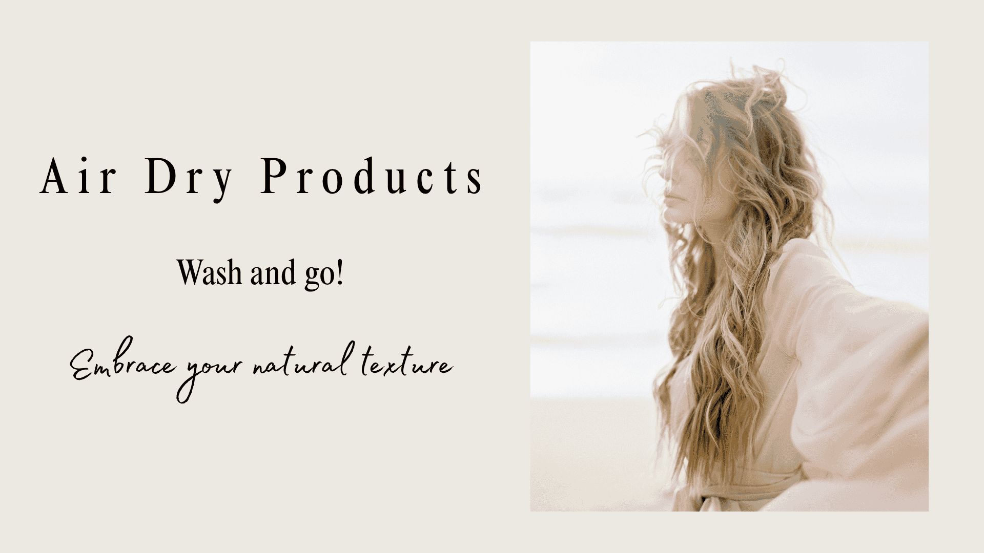 This is an image of a wash and go hairstyle using air dry products to protect natural hair texture