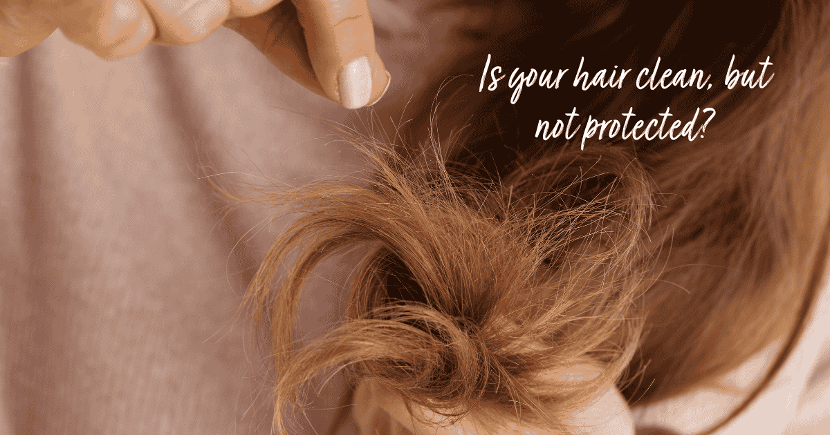 Here is an image of a red head with split ends that would benefit from our BEFORE OIL pre-treatment oil