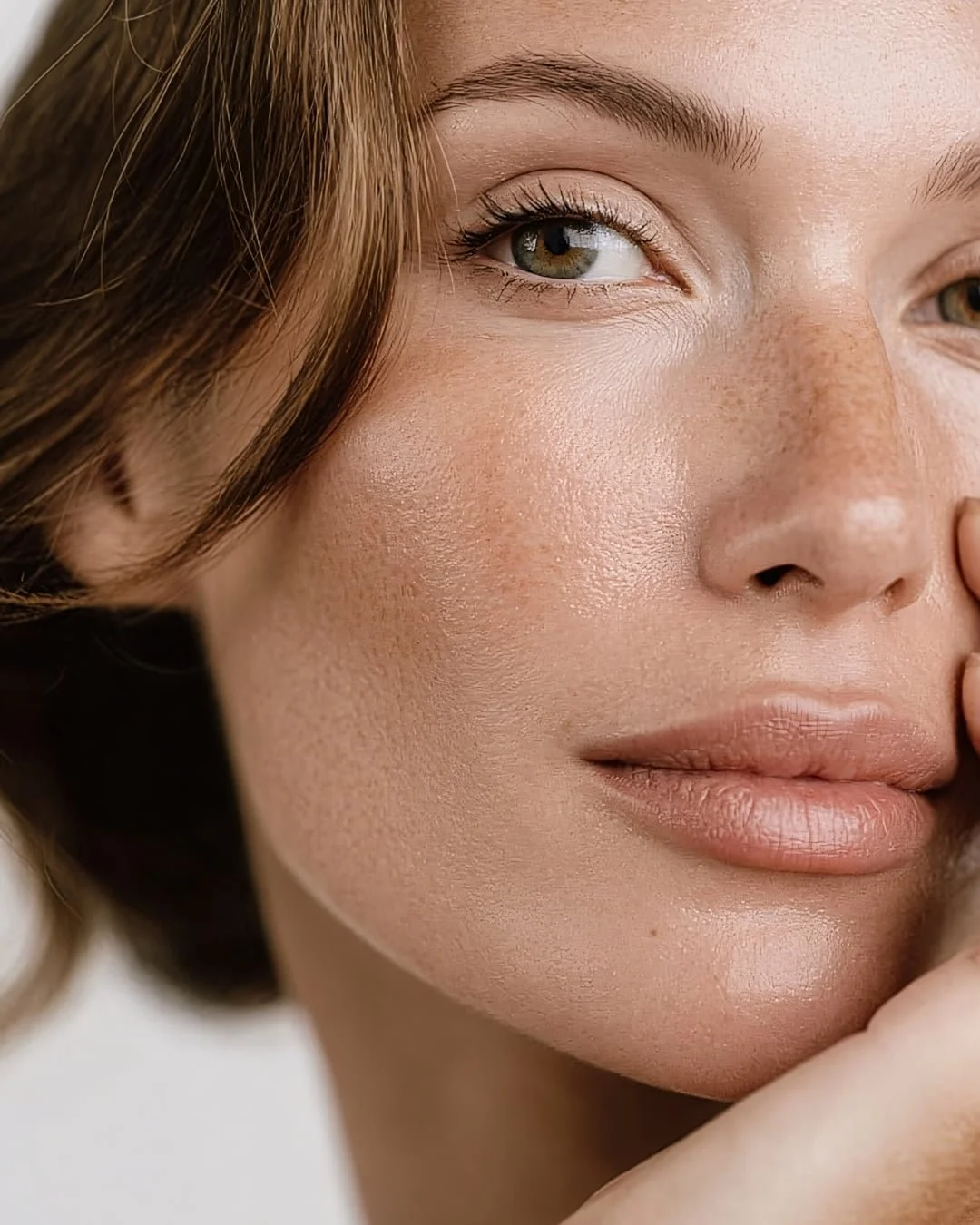 Here is an image o a beautiful complexioned woman with longer looking lush lashes after a lash lift and tint