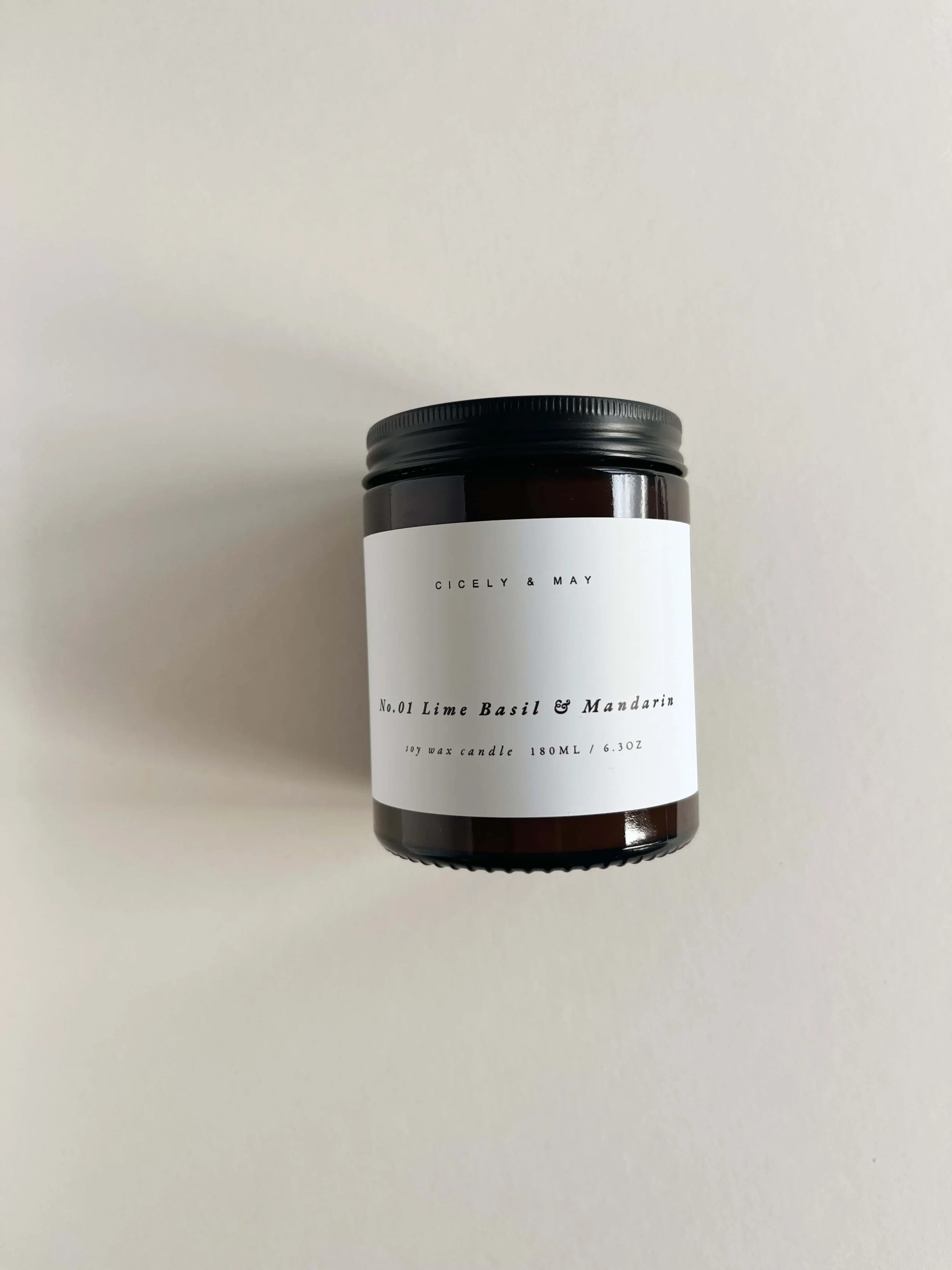 No. 01 - Lime, Basil & Mandarin Soy Candle