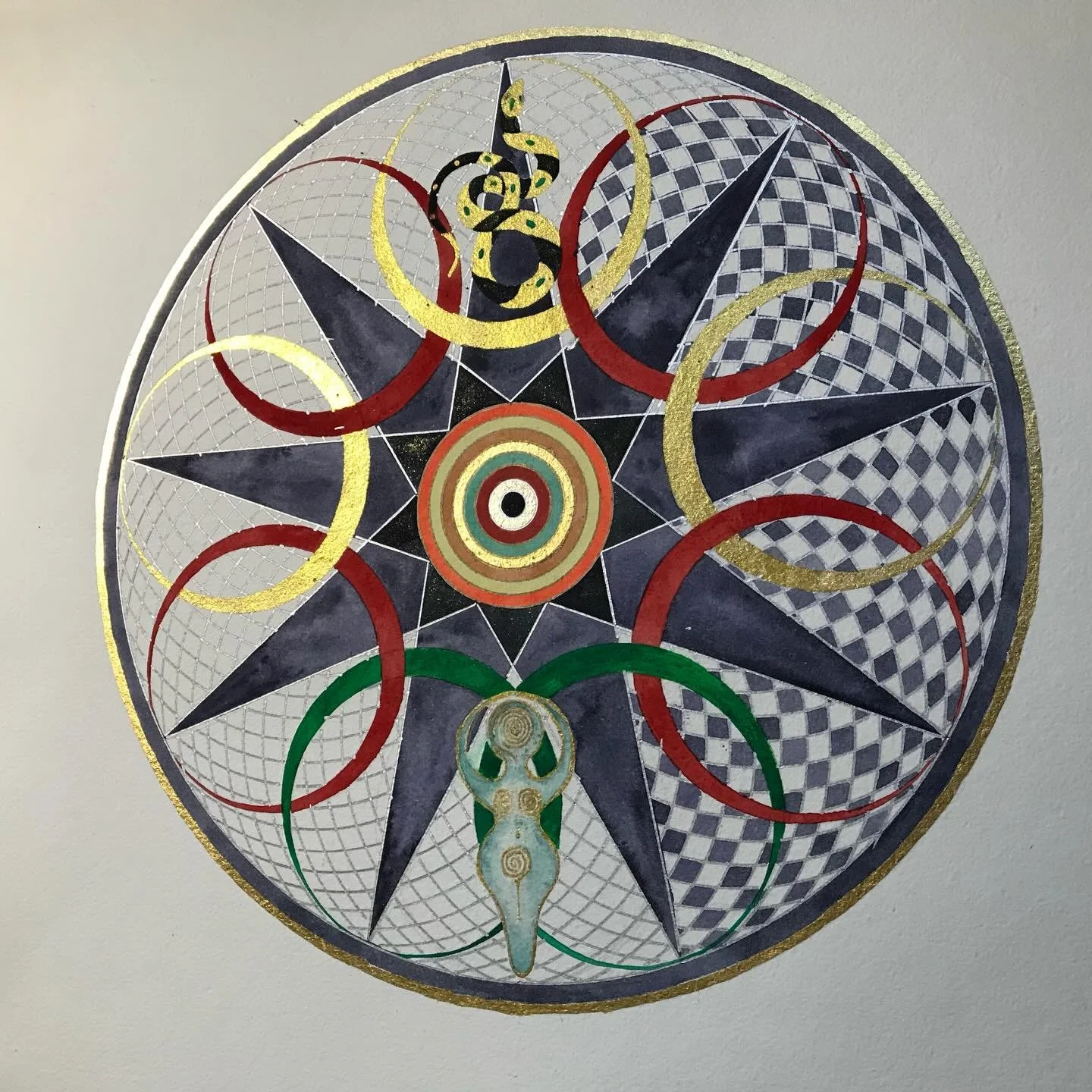 Feels appropriate to painting lights and darks at this time of the Winter Solstice.