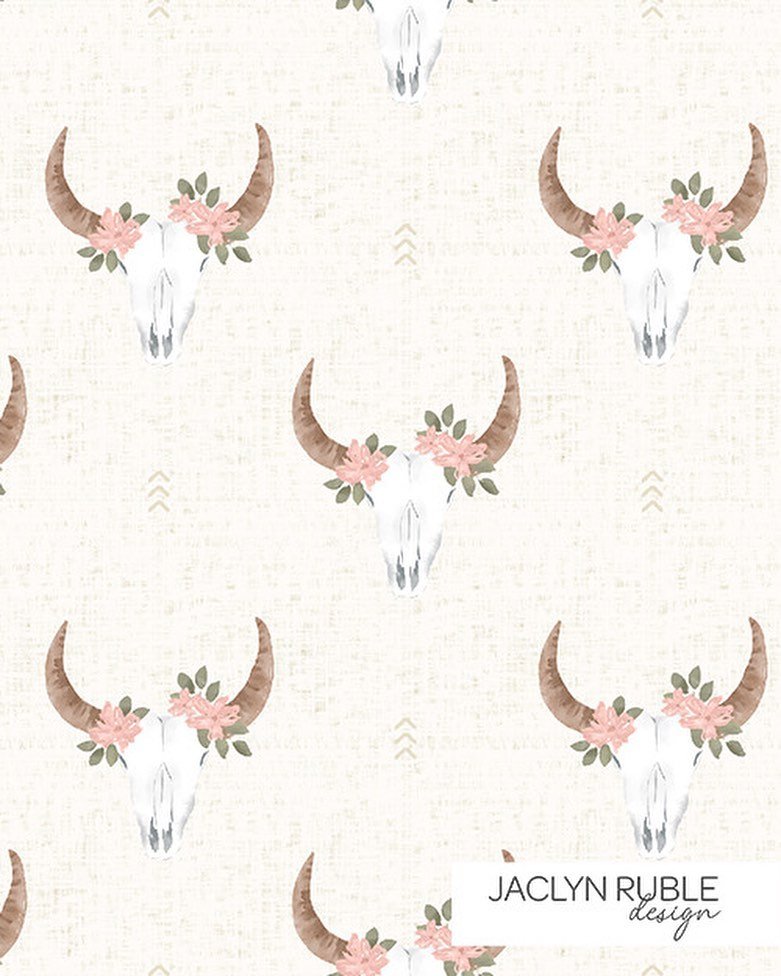 A closer look at the Cow Skull print from my recent Saguro Canyon collection both with and without florals! 🌵 I could definitely see this as a fun wallpaper or on some cute kids clothes!
*
*
*
*
*
#wallart #homemakeover #wallpaper #homedecorideas #h