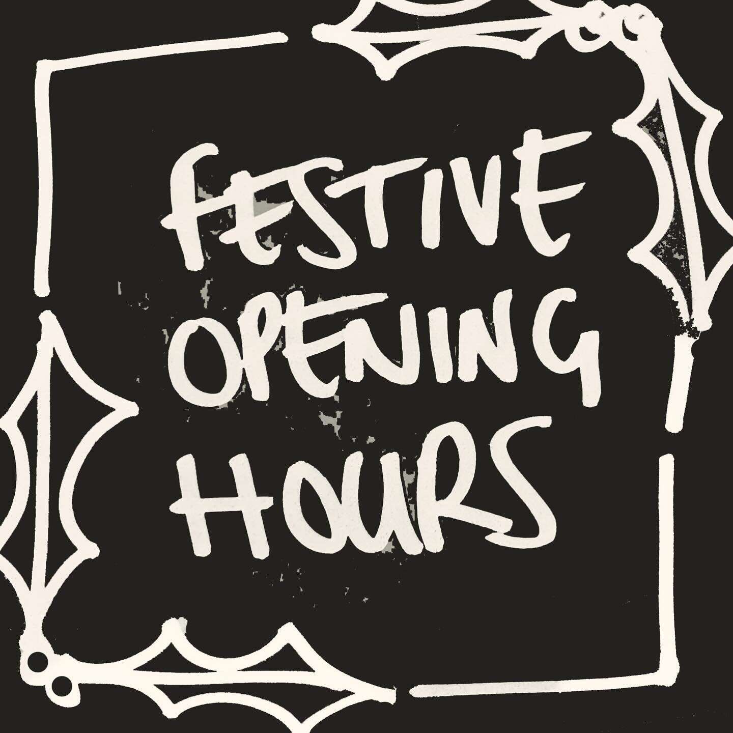 Okay gang, if you haven&rsquo;t heard - here&rsquo;s when our doors will be open: 

Christmas Day - Closed (FamilyDay)

Boxing Day - Closed (NoFamilyRecoveryDay)

Weds 27th - 12 &lsquo;til 11 (Kitchen 12-3 &amp; 5-9)

Thurs 28th - 12 &lsquo;til 11 (K