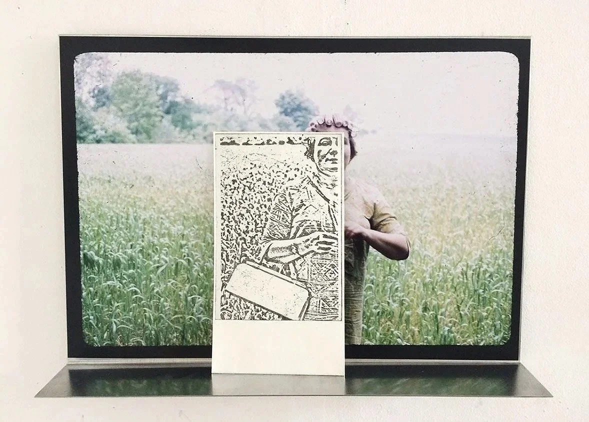 Found photographs and photo-etching