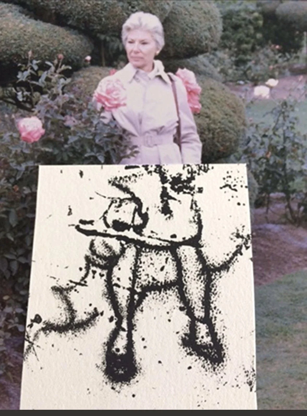 Found photograph and monotype 