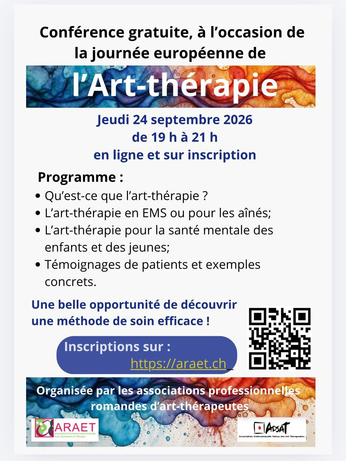 Art-thérapie à Bulle : découvrez-la lors de la Journée européenne de l’art-thérapie le 24 septembre  