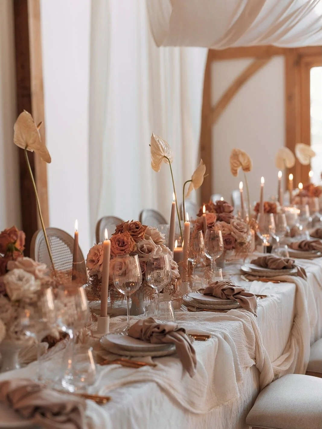 Soft muted tones meets modern romance 🤍✨

Featuring:
Limewash Rattan Louis Chair
Riva Dinnerware
Lina Glassware
Pluto Cutlery

Photography @laurenelizabethphotographer
Concept and planning @laurenelizabethphotographer @elizabethandcake @lauren.beth.