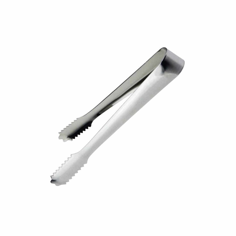 Spring Ice Tong Stainless Steel Ice Tongs — Black Saucers